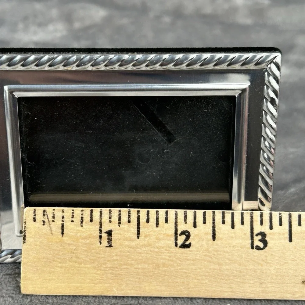Vintage 2 X 3 Picture Frame Silvertone Easel Back Horizontal Or Vertical Display